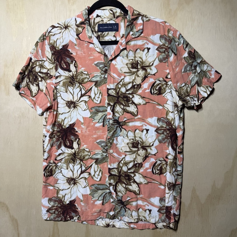 Abercrombie & Fitch Floral Button Up Shirt Mens Medium Casual Summer